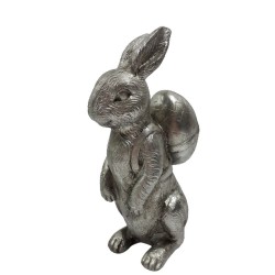 Srebrny zając wielkanocny figurka dekoracja / zajączek wielkanocny, zdjęcie 3