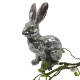 Zając wielkanocny figurka srebrna wys. 32cm / figurka królik glamour