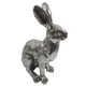 Zając wielkanocny figurka srebrna wys. 32cm / figurka królik glamour