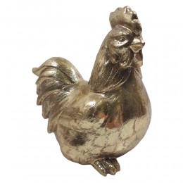 Figurka wielkanocna kura kurka złota błyszcząca wys. 17cm