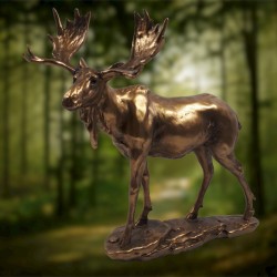 Złota figurka łosia / figurka łoś / łoś figurka na prezent upominek