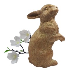 Złoty zając wielkanocny figurka wys. 25cm / zając figurka na Wielkanoc