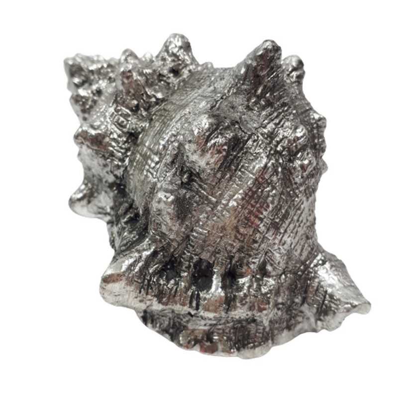 Dekoracja srebrna muszla 7x13x9 cm / muszelka muszla ozdobna glamour