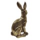 Figurka zając wielkanocny złoty / dekoracja wielkanocna królik