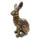 Figurka zając wielkanocny złoty / dekoracja wielkanocna królik