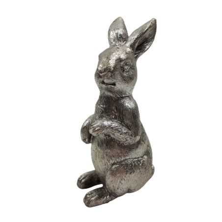 Figurka królik zając wielkanocny srebrny wys. 10,5cm