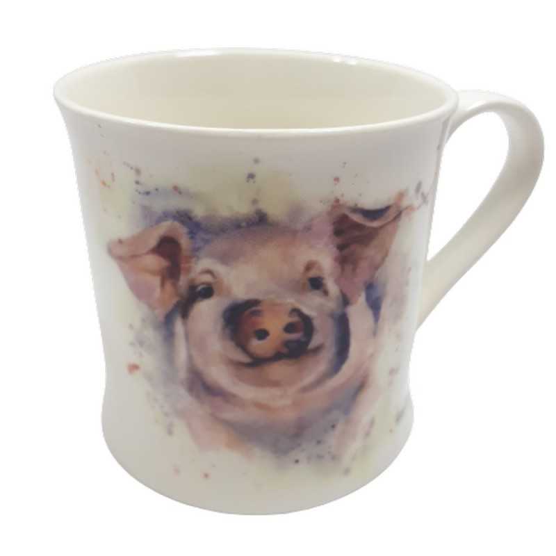 Kubek ceramiczny na prezent ŚWINKA / wiejski kubek Z PROSIACZKIEM Kubek ceramiczny na prezent ŚWINKA / wiejski kubek Z PROSIACZKIEM