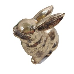 Figurka królik zając złoty dekoracja wielkanocna h10 cm, zdjęcie 4