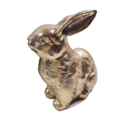 Figurka królik zając złoty dekoracja wielkanocna h10 cm, zdjęcie 3