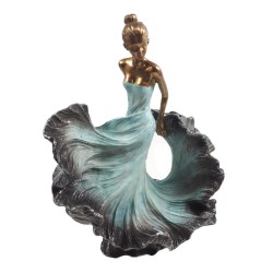 Figurka kobieta w niebieskiej sukni h25cm / figurka tancerki, zdjęcie 4