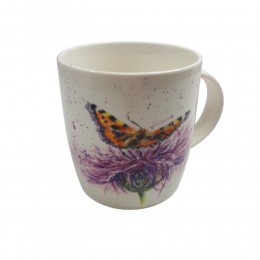 Kubek ceramiczny na prezent MOTYL / wiejski kubek z motylem