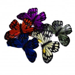 Kolorowe motyle na klipsie / ozdoba motyl z klipsem