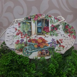 Dekoracyjna deseczka technika decoupage sprzedam OGRÓD PRZED DOMEM, zdjęcie 3