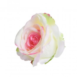 Sztuczne róże główki kwiatowe z ciemnym środkiem 7cm / róża główka