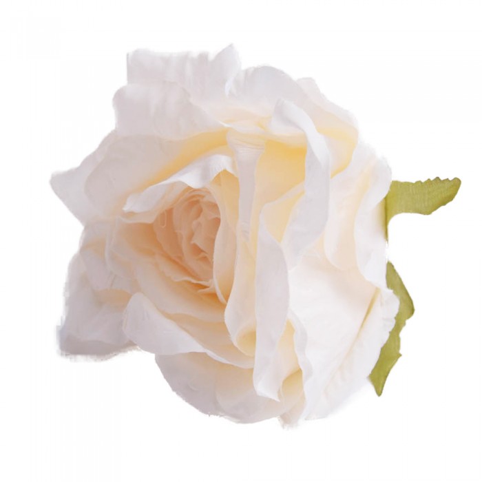 Róża główka wyrobowa ecru / sztuczne róże główki wyrobowe