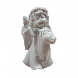 Figurka aniołka dziewczynki z sercem h 12cm pamiątka chrztu komunii