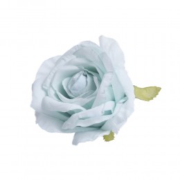 Róża główka wyrobowa błękitna / sztuczne róże główki wyrobowe
