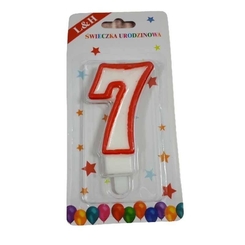 Świeczka urodzinowa cyferka 7 / świeczki urodzinowe cyferki Świeczka urodzinowa cyferka 7 / świeczki urodzinowe cyferki