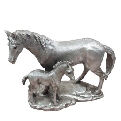 Srebrna figurka koni / figurka koń ze źrebakiem / figurka konia, zdjęcie 5