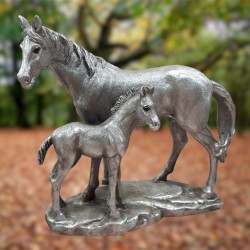 Srebrna figurka koni / figurka koń ze źrebakiem / figurka konia, zdjęcie 3