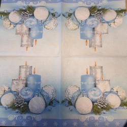 Papierowa serwetka do decoupage bombki świeczki stroik święta