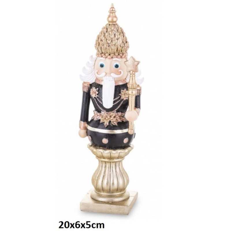 Dekoracja świąteczna figurka dziadek do orzechów z gwiazdką 20 cm