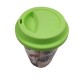 Kubek ceramiczny z silikonową przykrywką na kawę herbatę MONSTERA