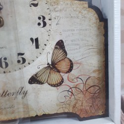 Zegar stojący na metalowym stojaku BUTTERFLY