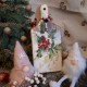 Ozdobna deseczka kuchenna motyw świąteczny Poinsecja 3D decoupage