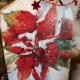 Ozdobna deseczka kuchenna motyw świąteczny Poinsecja 3D decoupage
