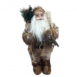 Ozdoba świąteczna figurka Świętego Mikołaja z sankami 46 cm