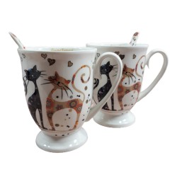 Ceramiczne kubki w koty LOVE / kubki zakochane koty poj. 300ml, zdjęcie 4