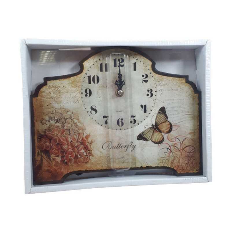 Zegar stojący na metalowym stojaku BUTTERFLY HORTENSJA