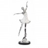 Srebrna figurka BALETNICA w sukni perłowej 37,5 cm / figurka tancerki