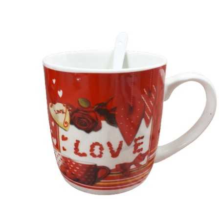 Prezent na Walentynki kubek dla Niej dla Niego LOVE poj. 300ml