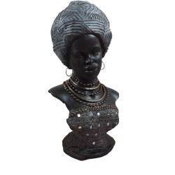 Figurka dekoracyjna popiersie Masajki w turbanie h 32cm