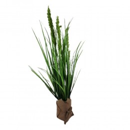Sztuczna trawa zielona sztuczna roślina w worku jutowym h 70cm
