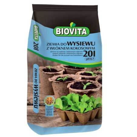 Podłoże ziemia do wysiewu z włóknem kokosowym Biovita 20l
