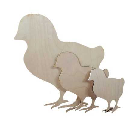 Zawieszka kurczak ze sklejki do decoupage dekoracja ozdoba
