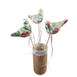 Piki ptaszki wykonane metodą decoupage ozdoba wielkanocna, zdjęcie 5