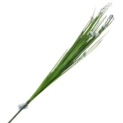 Sztuczna trawa ozdobna gałązka z białymi listkami h 110cm