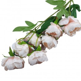 Sztuczne kwiaty jak prawdziwe gałązka róży herbacianej różowej h 70cm