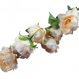 Sztuczne kwiaty jak prawdziwe gałązka róży herbacianej brzoskwiniowej