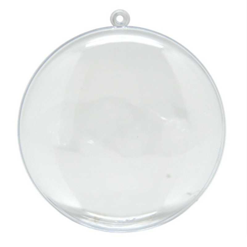Bombka plastikowa akrylowa przezroczysta Medalion 7 cm Bombka plastikowa akrylowa przezroczysta Medalion 7 cm