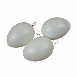 Jajko plastikowe białe z zawieszką baza do decoupage 7cm
