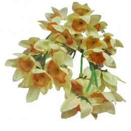 Sztuczny żonkil narcyz główka / sztuczne kwiaty żonkile główki 12szt.