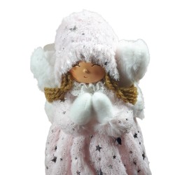 Figurka różowy anioł aniołek skrzat laleczka 40cm dekoracja świąteczna