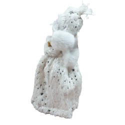 Figurka biały anioł aniołek skrzat laleczka 24cm dekoracja świąteczna, zdjęcie 4