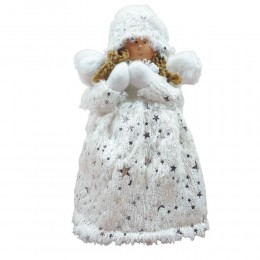 Figurka biały anioł aniołek skrzat laleczka 24cm dekoracja świąteczna
