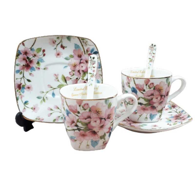 Filiżanki do espresso z porcelany dla dwojga KWIAT JABŁONI Filiżanki do espresso z porcelany dla dwojga KWIAT JABŁONI